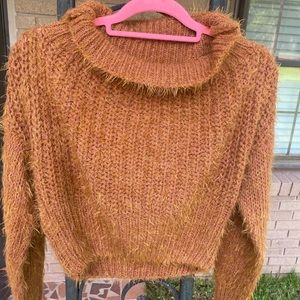 Cashmere Iris // fuzzy sweater knit sweater size large // medium but oversized